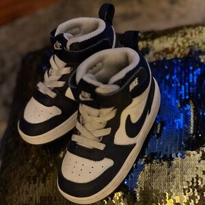 Blue and white toddler Nike sneaker. Size 8/8C